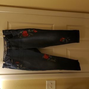 Floral Blue Jeans